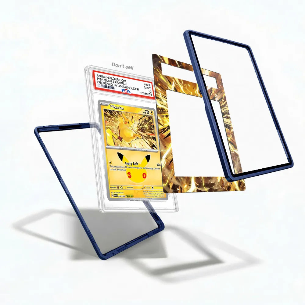 Pikachu 052-128 30th Anniversary Pokemon Cards Extended Art Display Cases - PSA Slab Case - Detail View