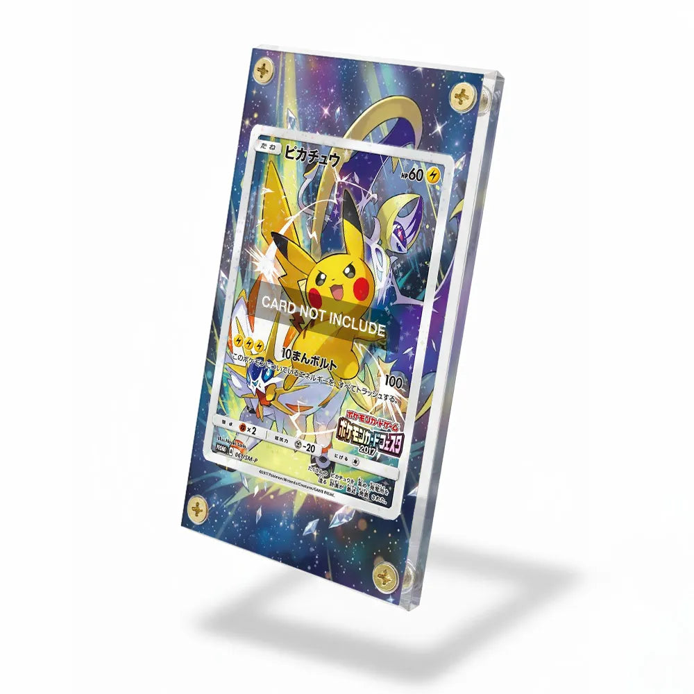 Pikachu 061-SM-P Card Festa Pokemon Cards Custom Art Display Cases - Screws Case - Side View