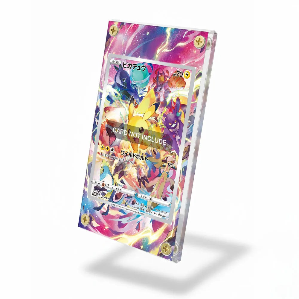 Pikachu 160-159 SIR SAR Crown Zenith Extended Art Display Cases - Screws Case - Side View