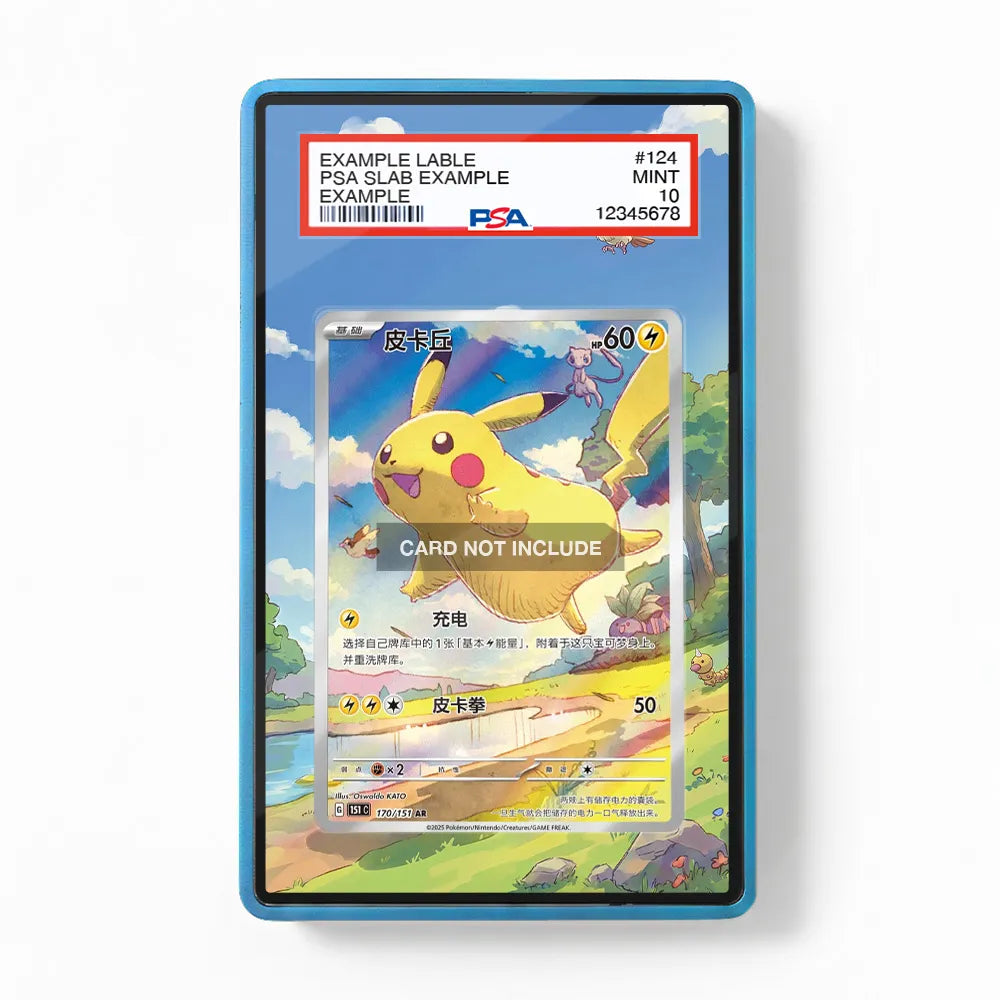 Pikachu 170-151 AR Collect 151 Journey Chinese Exclusive Extended Art Display Cases - PSA Slab Case - Front View