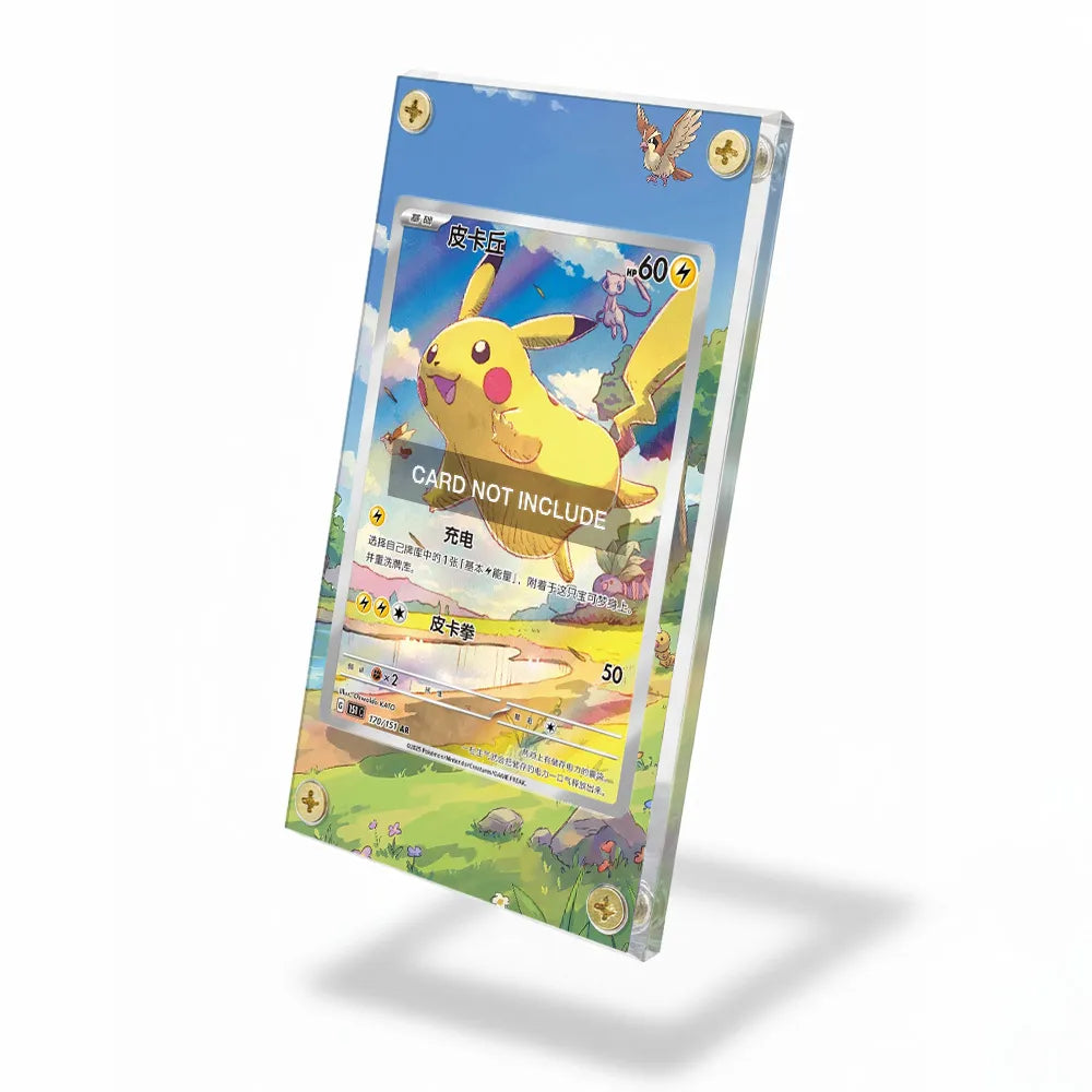 Pikachu 170-151 AR Collect 151 Journey Chinese Exclusive Extended Art Display Cases - Screws Case - Side View