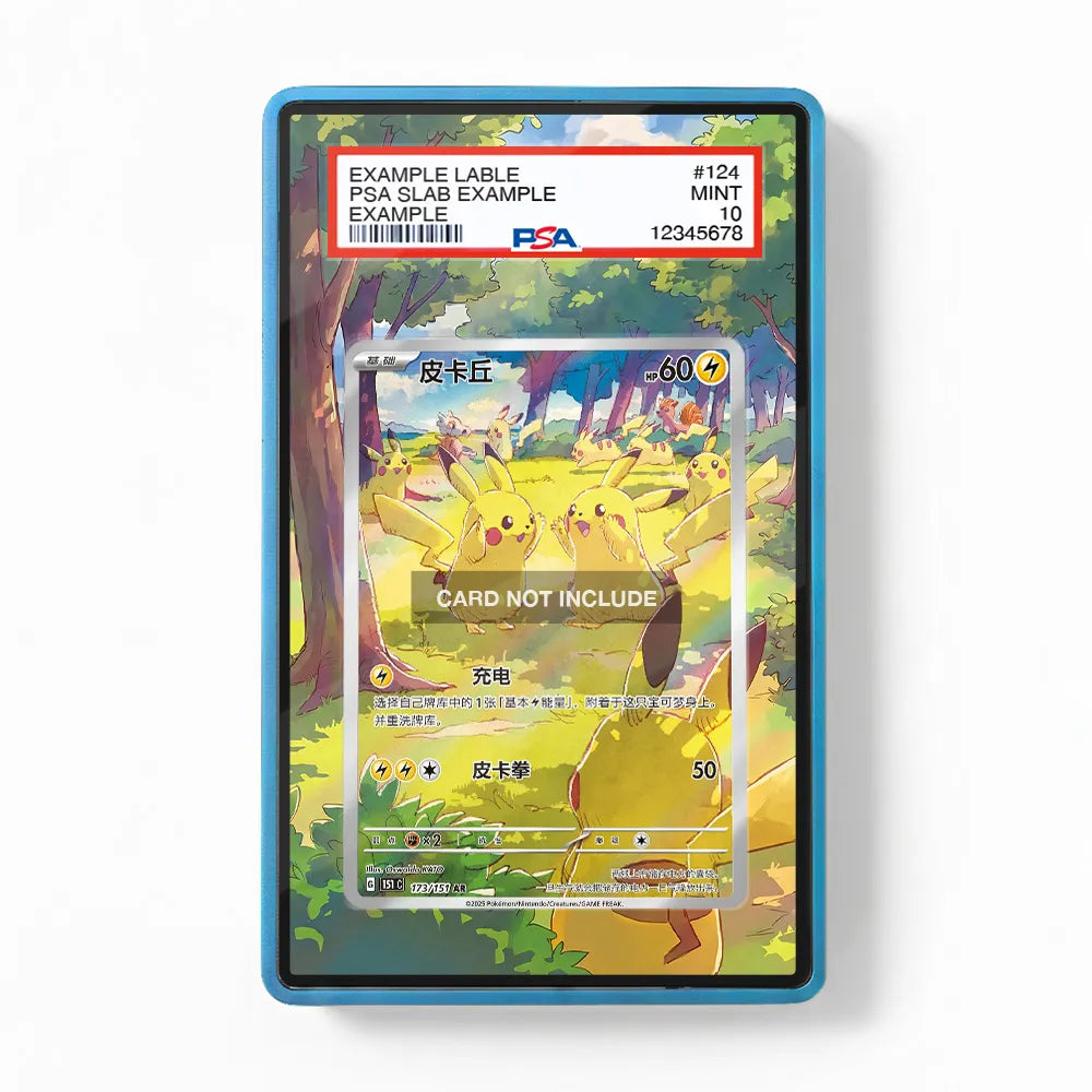 Pikachu 173-151 AR Collect 151 Journey Chinese Exclusive Extended Art Display Cases - PSA Slab Case - Front View