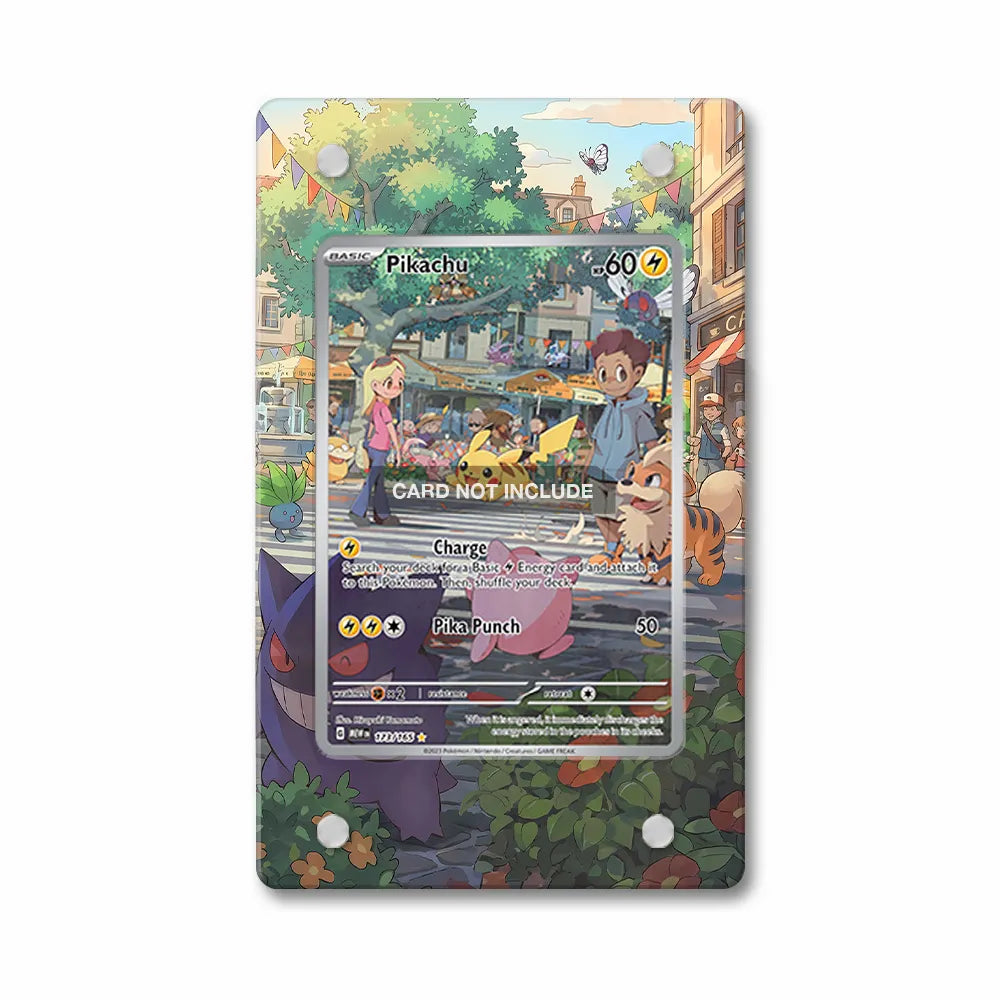 Pikachu 173-165 IR AR Pokemon 151 Extended Art Display Cases - PSA Slab Case - Front View