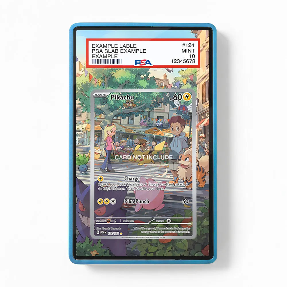 Pikachu 173-165 IR AR Pokemon 151 Extended Art Display Cases - PSA Slab Case - Front View