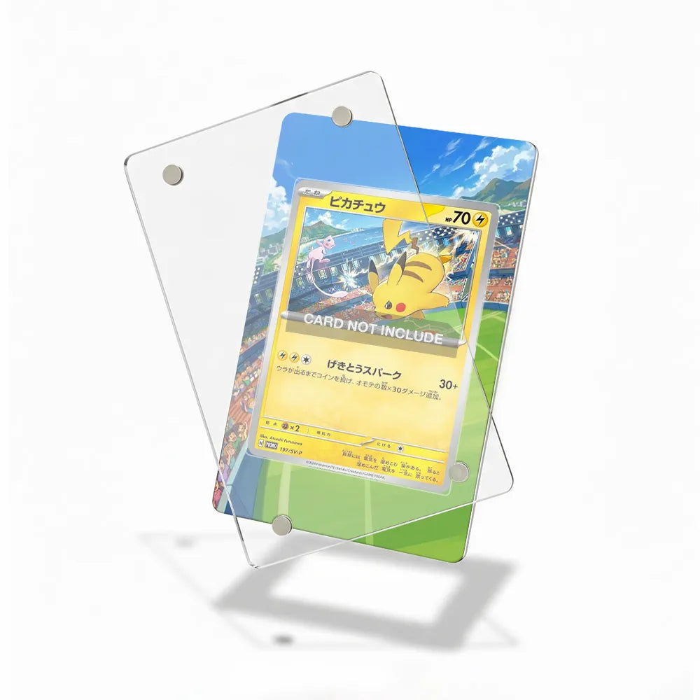 Pikachu 190-SVP EN World Championships Pokemon Cards Custom Art Display Cases - Magnetic Case - Detail View