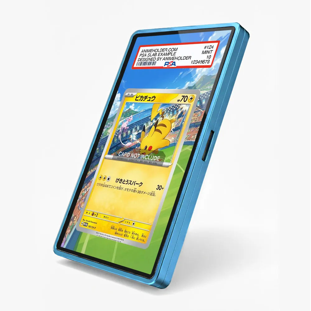 Pikachu 190-SVP EN World Championships Pokemon Cards Custom Art Display Cases - PSA Slab Case - Side View
