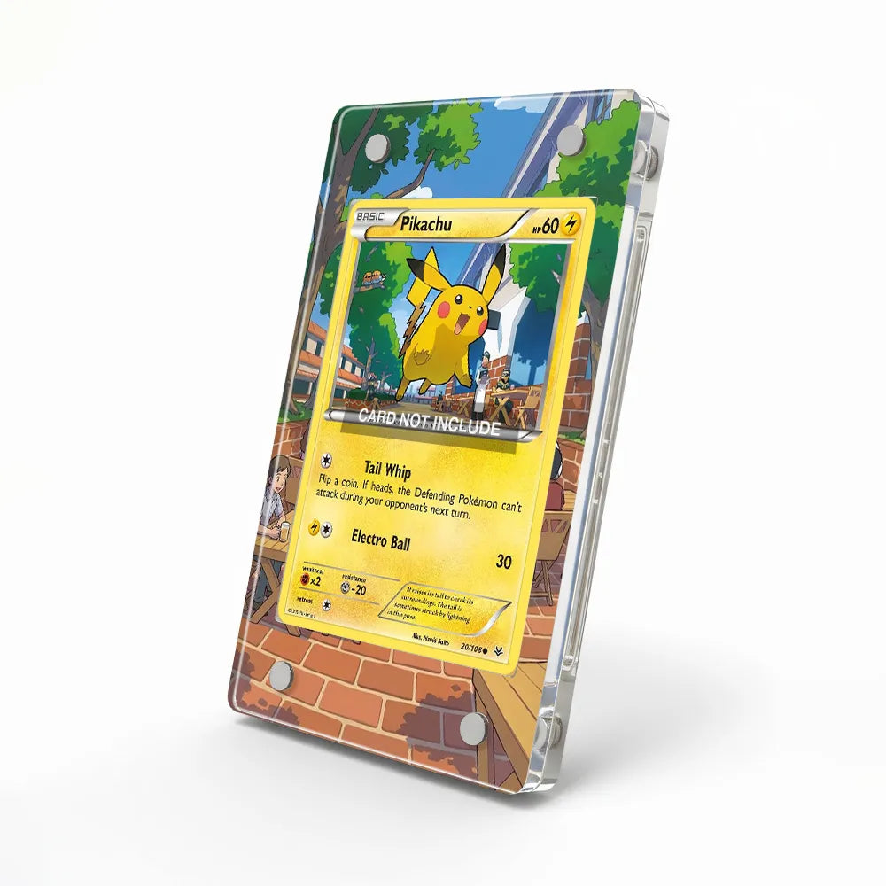 Pikachu 20-108 Build-A-Bear Workshop Promo Roaring Skies Extended Art Display Cases - Magnetic Case - Side View