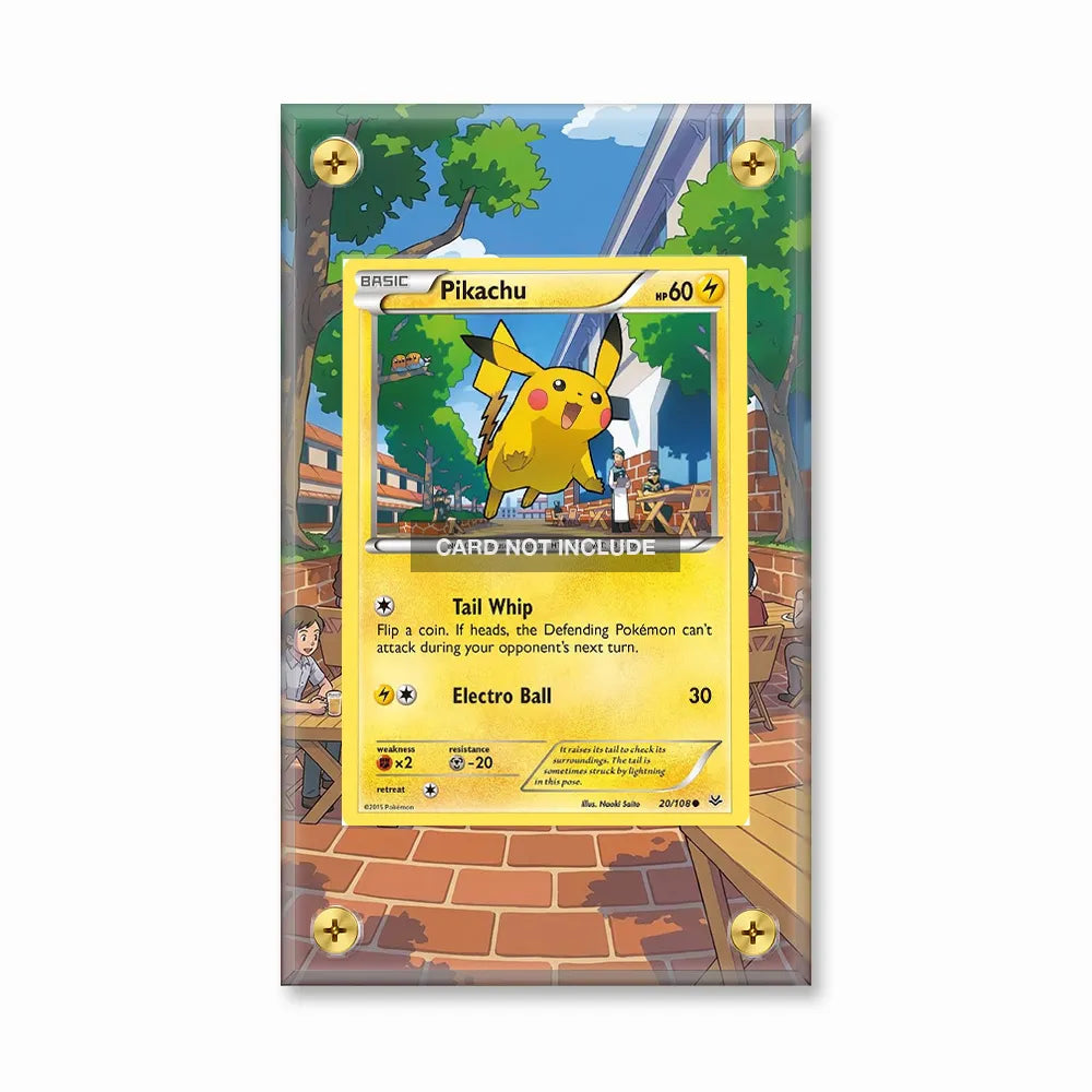 Pikachu 20-108 Build-A-Bear Workshop Promo Roaring Skies Extended Art Display Cases - Screws Case - Front View