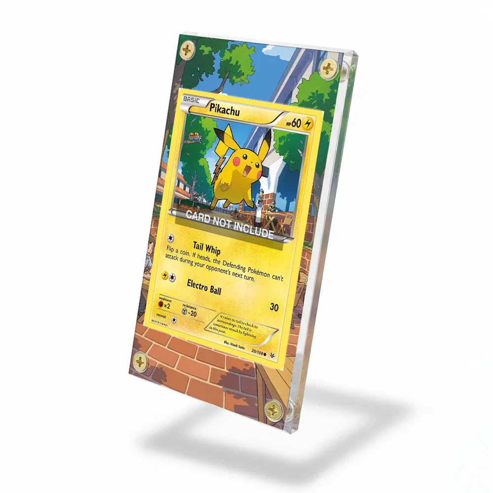 Pikachu 20-108 Build-A-Bear Workshop Promo Roaring Skies Extended Art Display Cases - Screws Case - Side View