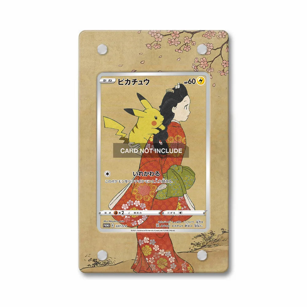 Pikachu 227 S-P Promo JP Extended Art Display Cases - Magnetic Case - Front View