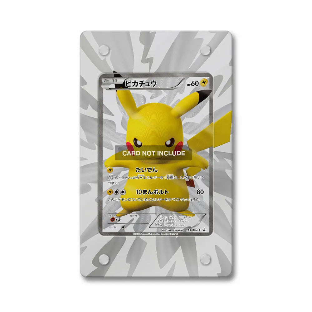Pikachu 229 BW-P Promo JP Extended Art Display Cases - PSA Slab Case - Front View