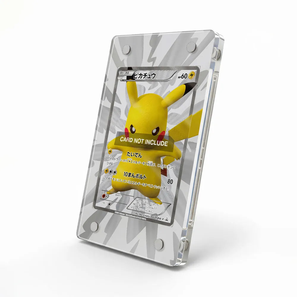Pikachu 229 BW-P Promo JP Extended Art Display Cases - Magnetic Case - Side View
