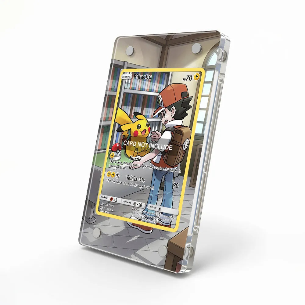 Pikachu 241-236 Unified Minds Extended Art Display Cases - Magnetic Case - Side View