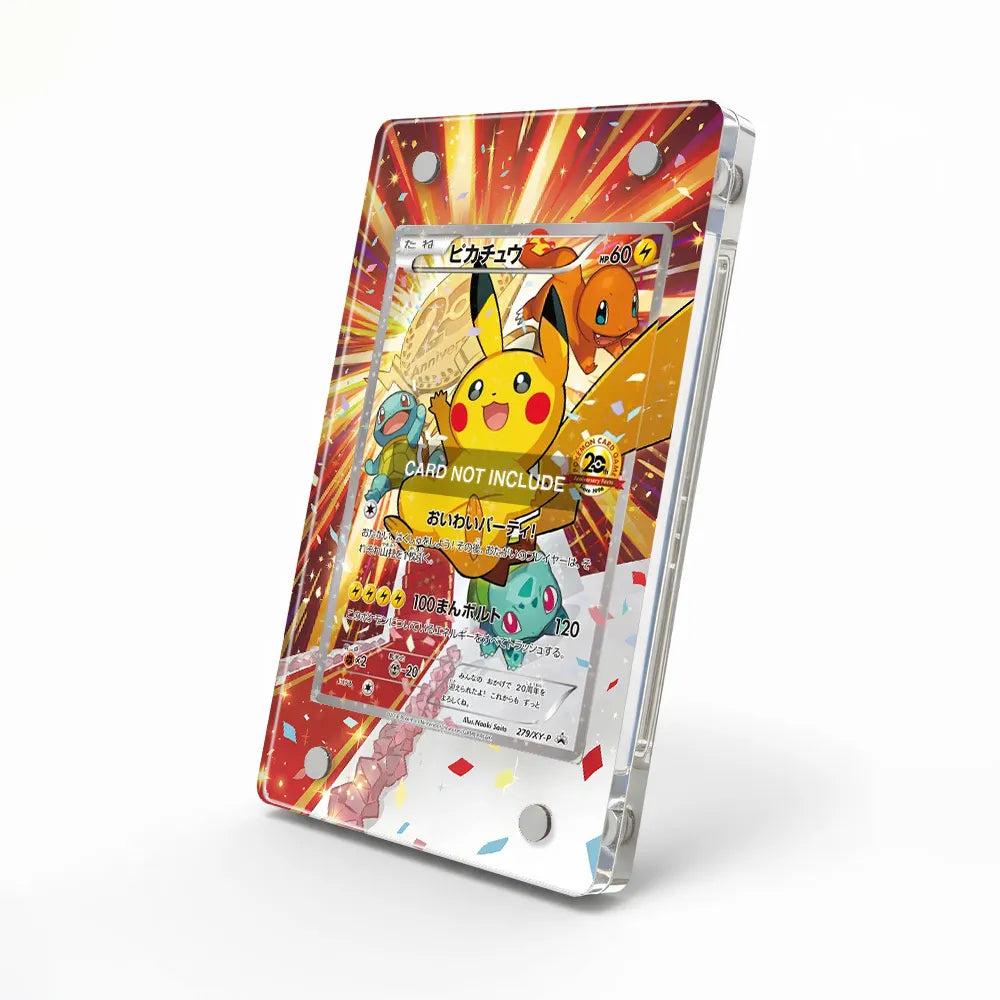 Pikachu 279 XY-P Promo JP Extended Art Display Cases - Magnetic Case - Side View