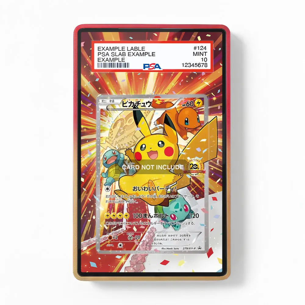 Pikachu 279 XY-P Promo JP Extended Art Display Cases - PSA Slab Case - Front View
