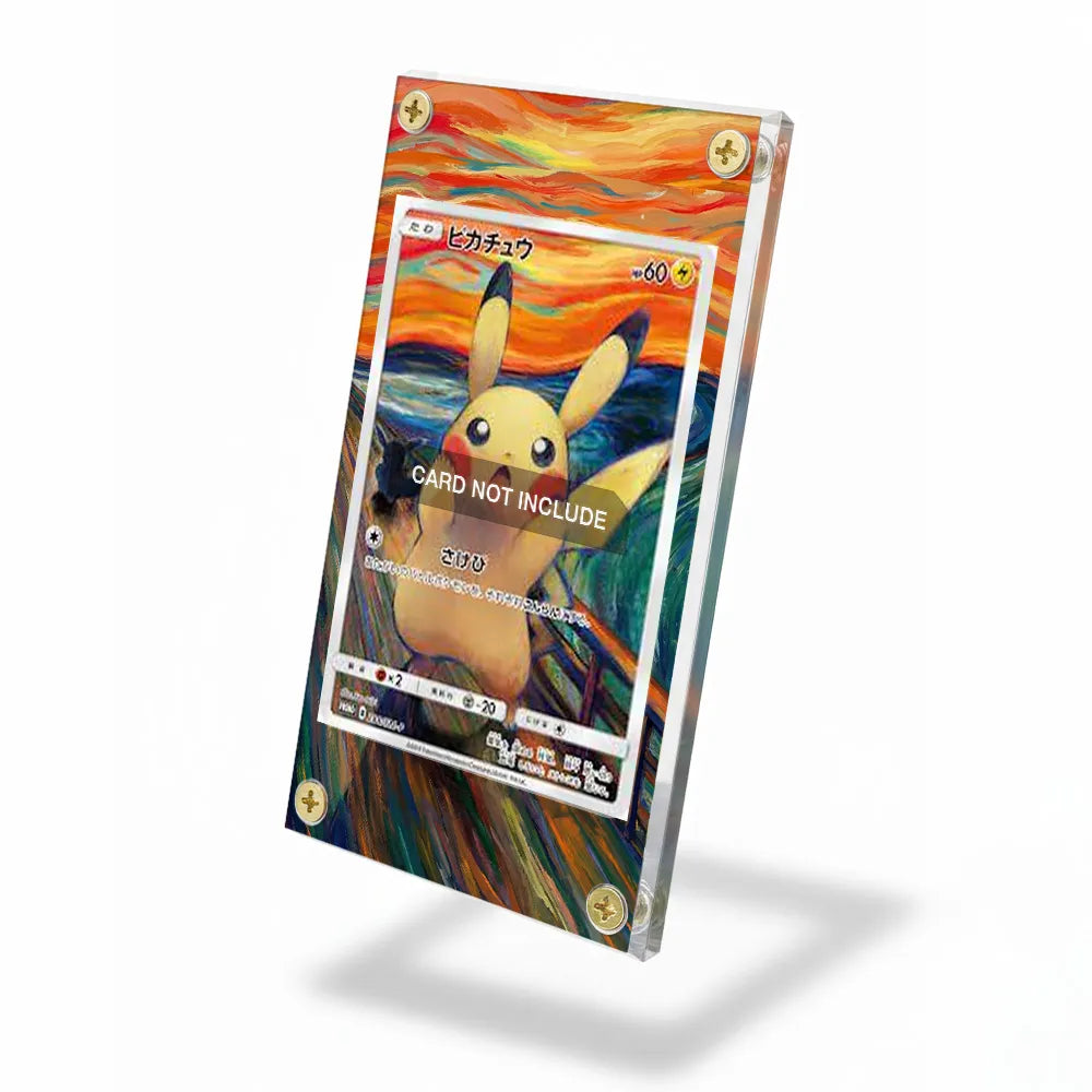 Pikachu 288 SM-P Munch Scream Promo Extended Art Display Cases - Screws Case - Side View