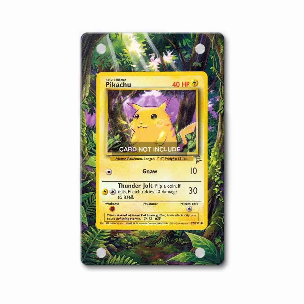 Pikachu 58-102 Base Set Pokemon Cards Custom Art Display Cases - Magnetic Case - Front View