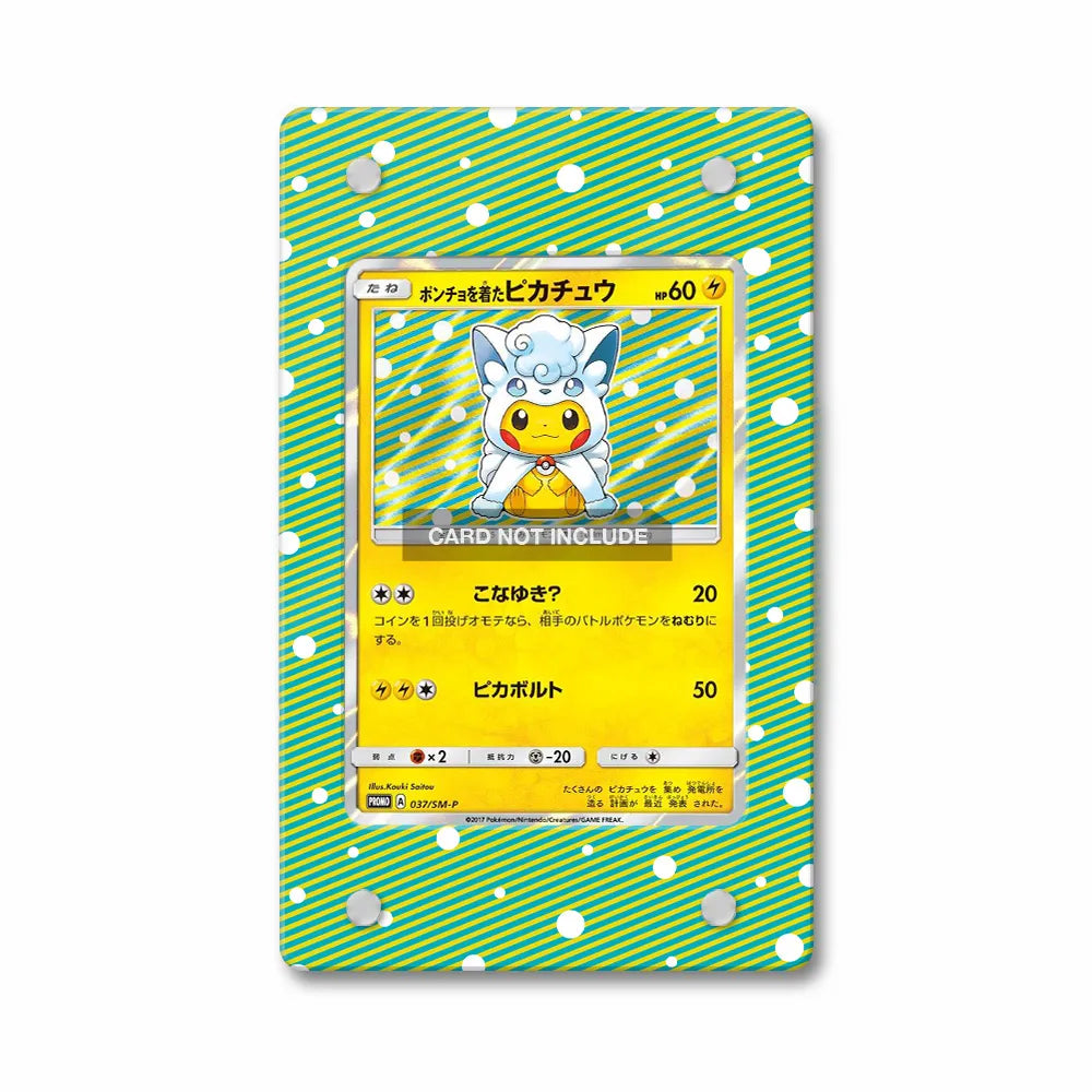 Pikachu Alolan Vulpix Poncho 037 SM-P Promo Extended Art Display Cases - PSA Slab Case - Front View