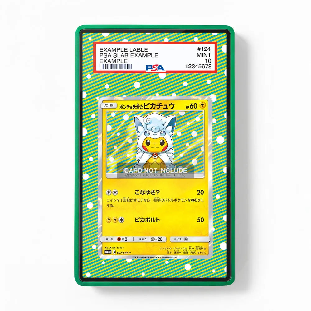 Pikachu Alolan Vulpix Poncho 037 SM-P Promo Extended Art Display Cases - PSA Slab Case - Front View