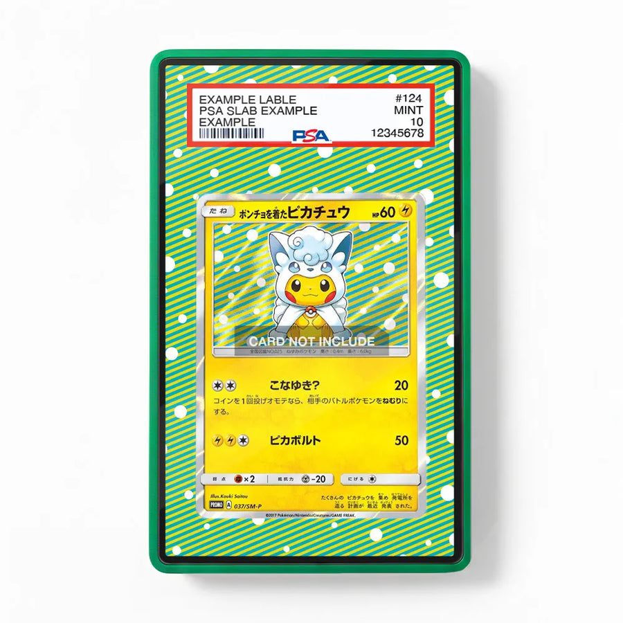 Pikachu Alolan Vulpix Poncho 037 SM-P Promo Extended Art Display Cases - PSA Slab Case - Front View