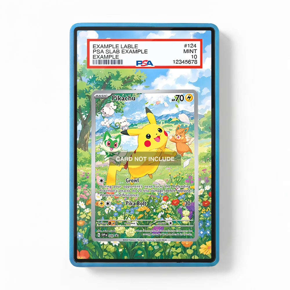 Pikachu SVP 088 Promo Extended Art Display Cases - PSA Slab Case - Front View