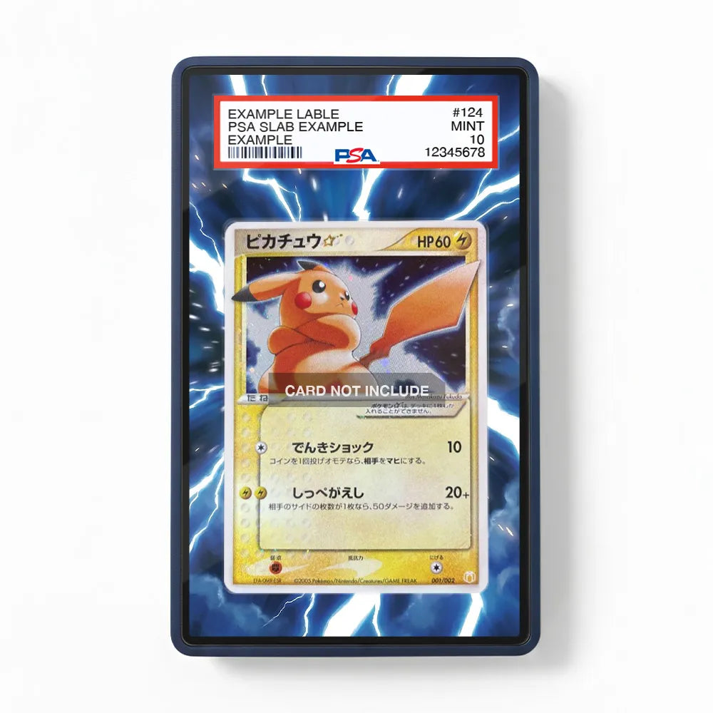 Pikachu Star 041-052 Holon Phantom Extended Art Display Cases - PSA Slab Case - Front View
