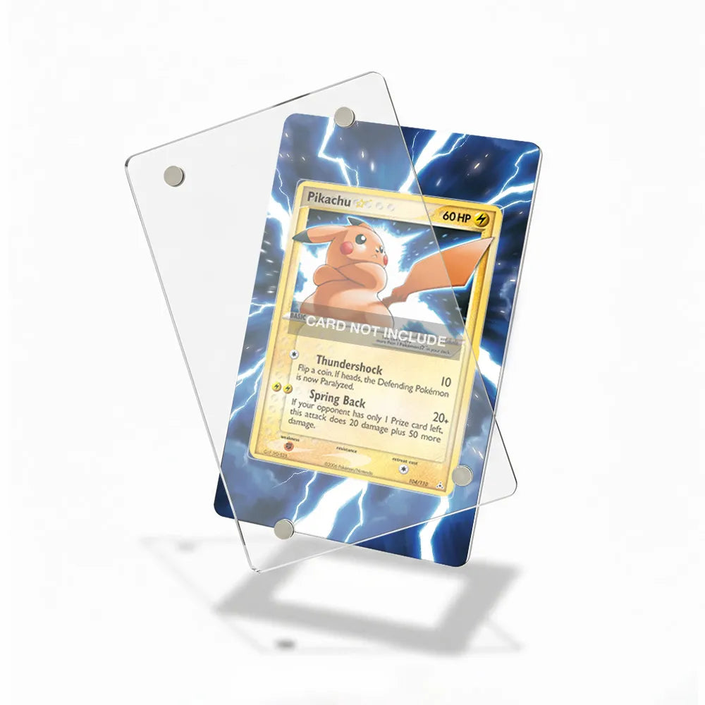 Pikachu Star 104-110 Ultra Rare EX Holon Phantoms Extended Art Display Cases - Magnetic Case - Detail View