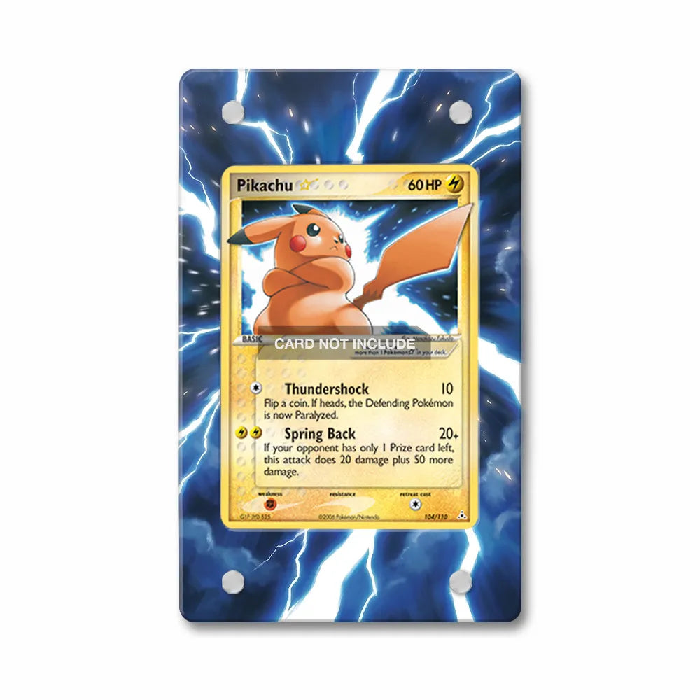 Pikachu Star 104-110 Ultra Rare EX Holon Phantoms Extended Art Display Cases - PSA Slab Case - Front View