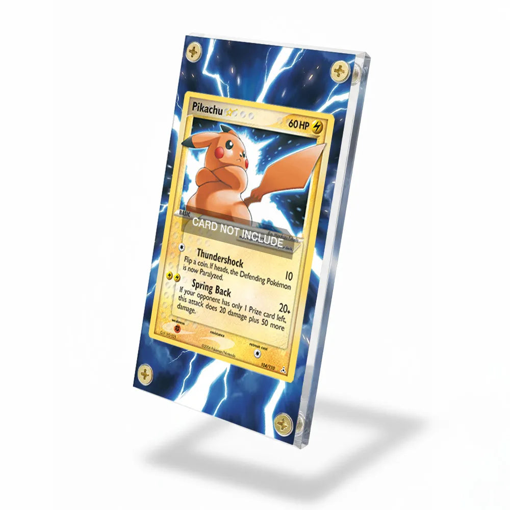 Pikachu Star 104-110 Ultra Rare EX Holon Phantoms Extended Art Display Cases - Screws Case - Side View