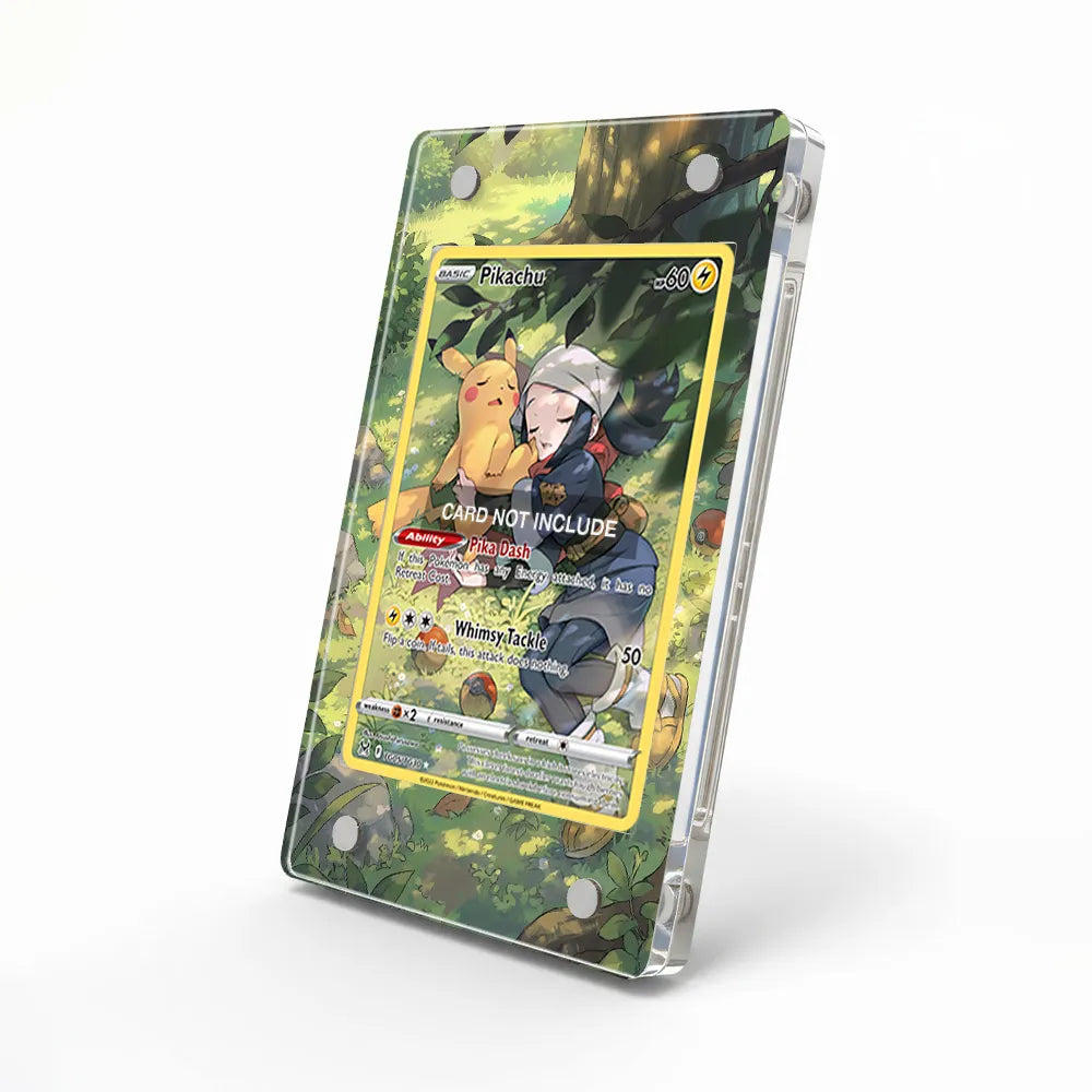 Pikachu TG05 Trainer Gallery Lost Origin Extended Art Display Cases - Magnetic Case - Side View