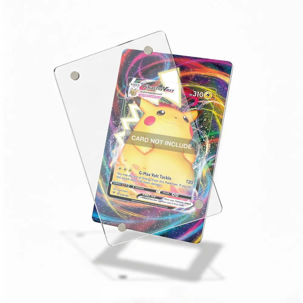 Pikachu VMAX 044-185 Vivid Voltage Pokemon Cards Custom Art Display Cases - Magnetic Case - Detail View