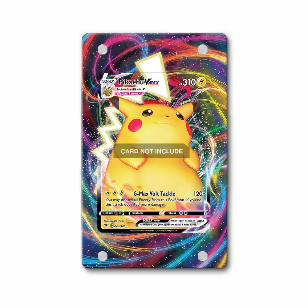 Pikachu VMAX 044-185 Vivid Voltage Pokemon Cards Custom Art Display Cases - PSA Slab Case - Front View