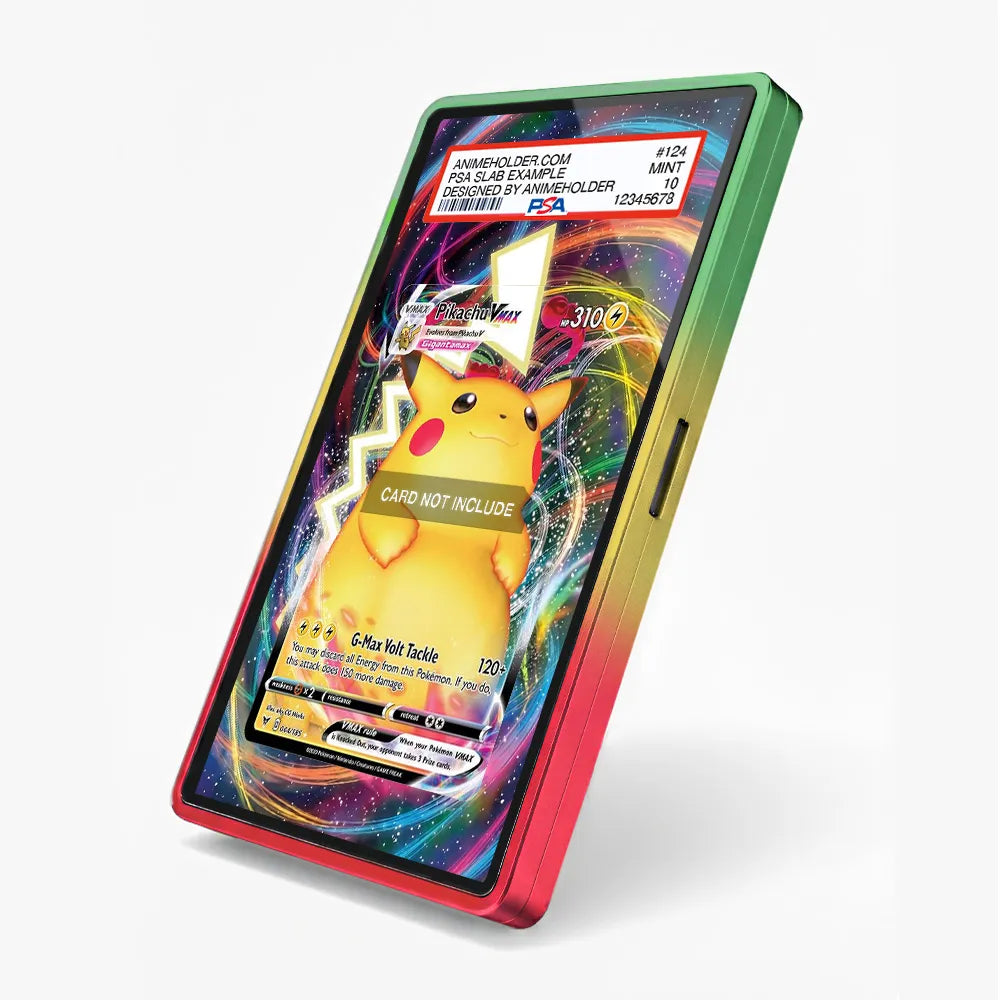 Pikachu VMAX 044-185 Vivid Voltage Pokemon Cards Custom Art Display Cases - PSA Slab Case - Side View