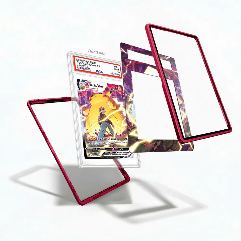 Pikachu VMAX TG17 Lost Origin Trainer Gallery Extended Art Display Cases - PSA Slab Case - Detail View