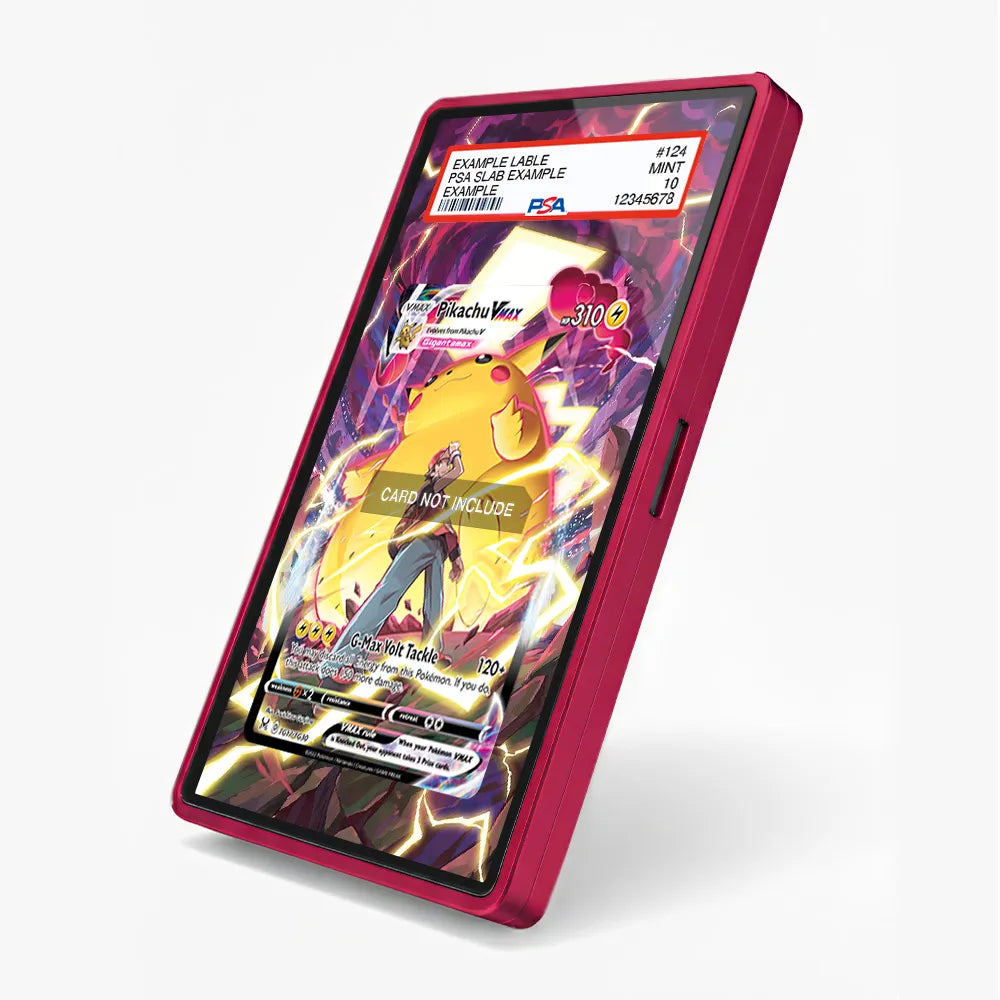 Pikachu VMAX TG17 Lost Origin Trainer Gallery Extended Art Display Cases - PSA Slab Case - Front View