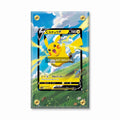 Pikachu V 020-028 25th Anniversary Collection Pokemon Cards Custom Art Display Cases - Screws Case - Front View