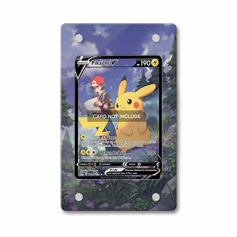 Pikachu V TG16 Trainer Gallery Lost Origin Extended Art Display Cases - PSA Slab Case - Front View