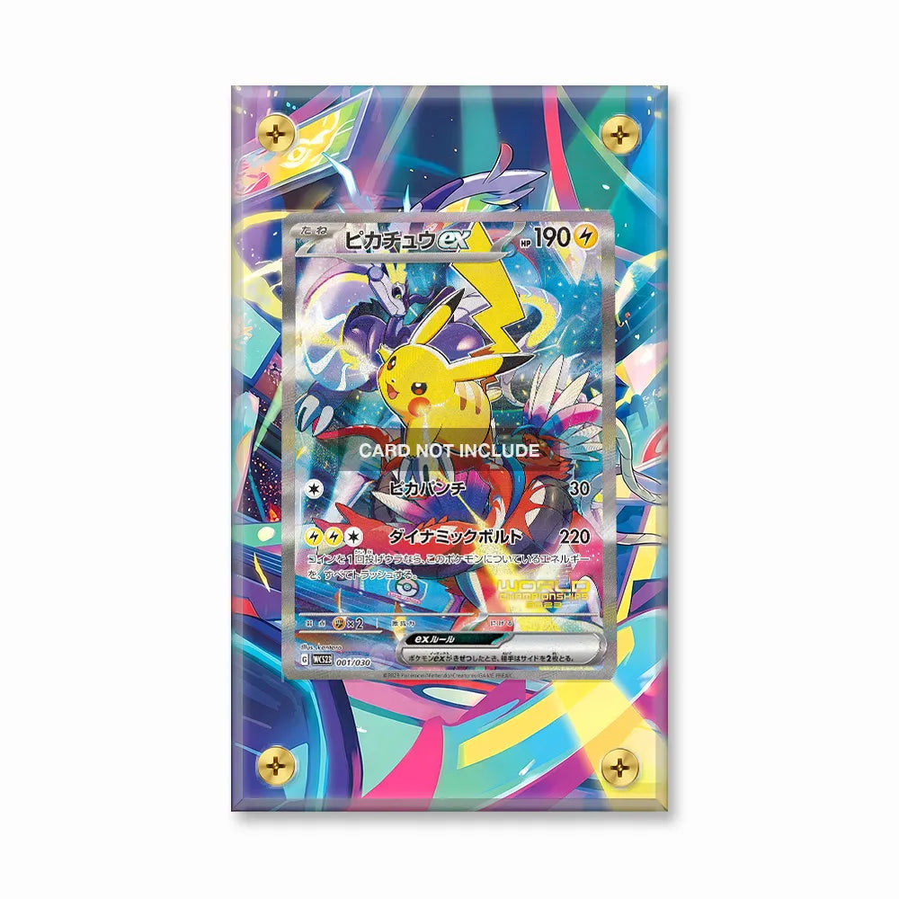 Pikachu WCS23 Promo Extended Art Display Cases - Screws Case - Front View