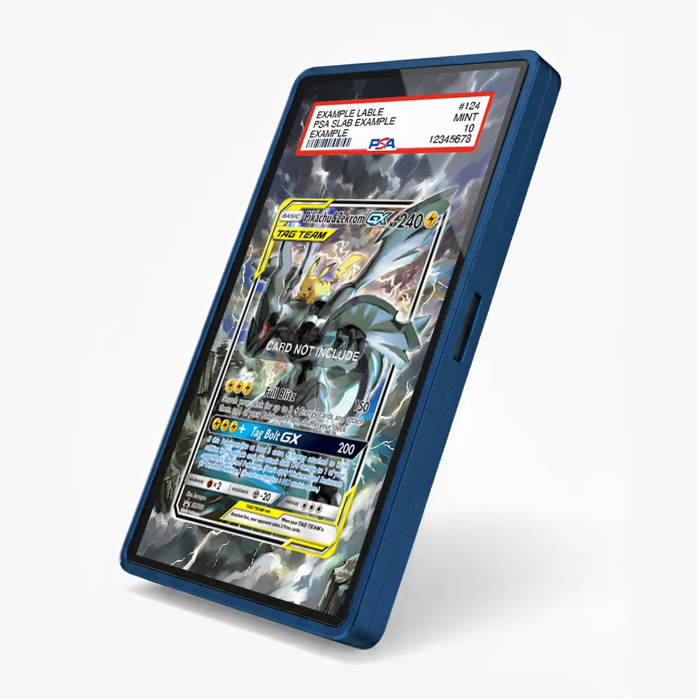 Pikachu & Zekrom GX SM168 Promo Extended Art Display Cases - PSA Slab Case - Side View