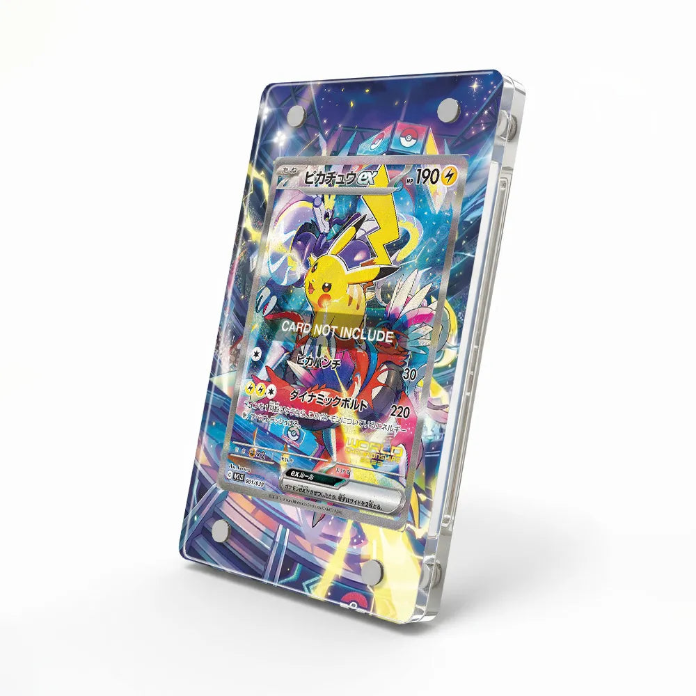 Pikachu ex 001-030 World Championships 2023 Extended Art Display Cases - Magnetic Case - Side View