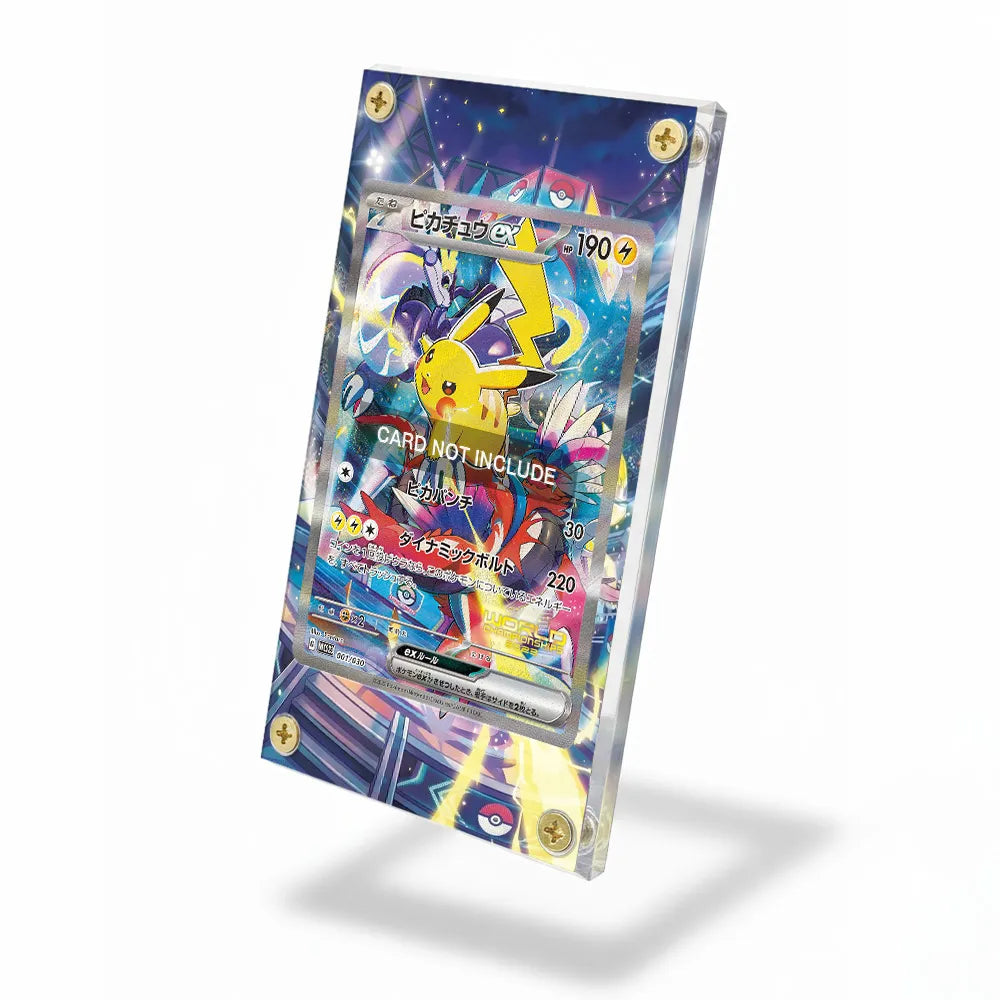 Pikachu ex 001-030 World Championships 2023 Extended Art Display Cases - Screws Case - Side View