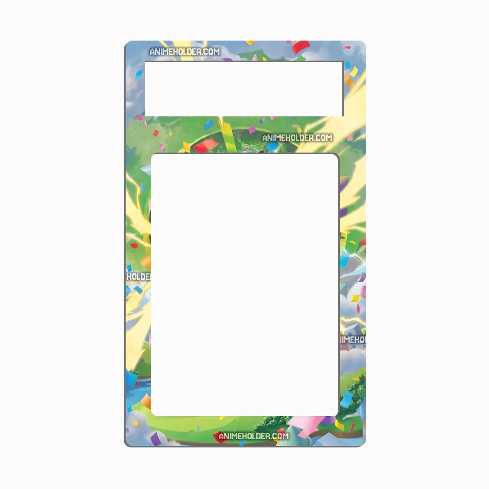 Pikachu ex 053-128 Double Rare 30th Anniversary Pokemon Cards Custom Art Display Cases - PSA Metal Art Only - Front View