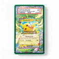 Pikachu ex 053-128 Double Rare 30th Anniversary Pokemon Cards Custom Art Display Cases - PSA Slab Case - Front View