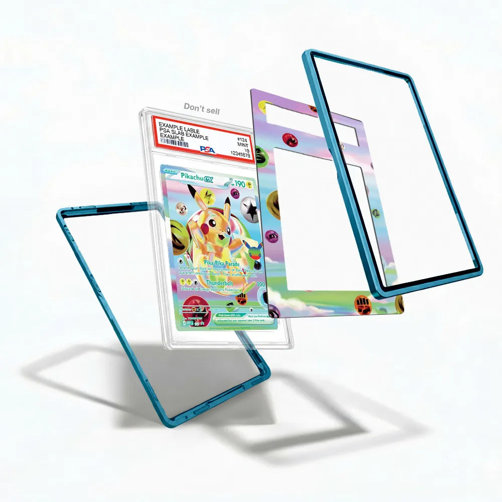 Pikachu ex 107 Promo MEP 30th Anniversary Extended Art Display Cases - PSA Slab Case - Detail View