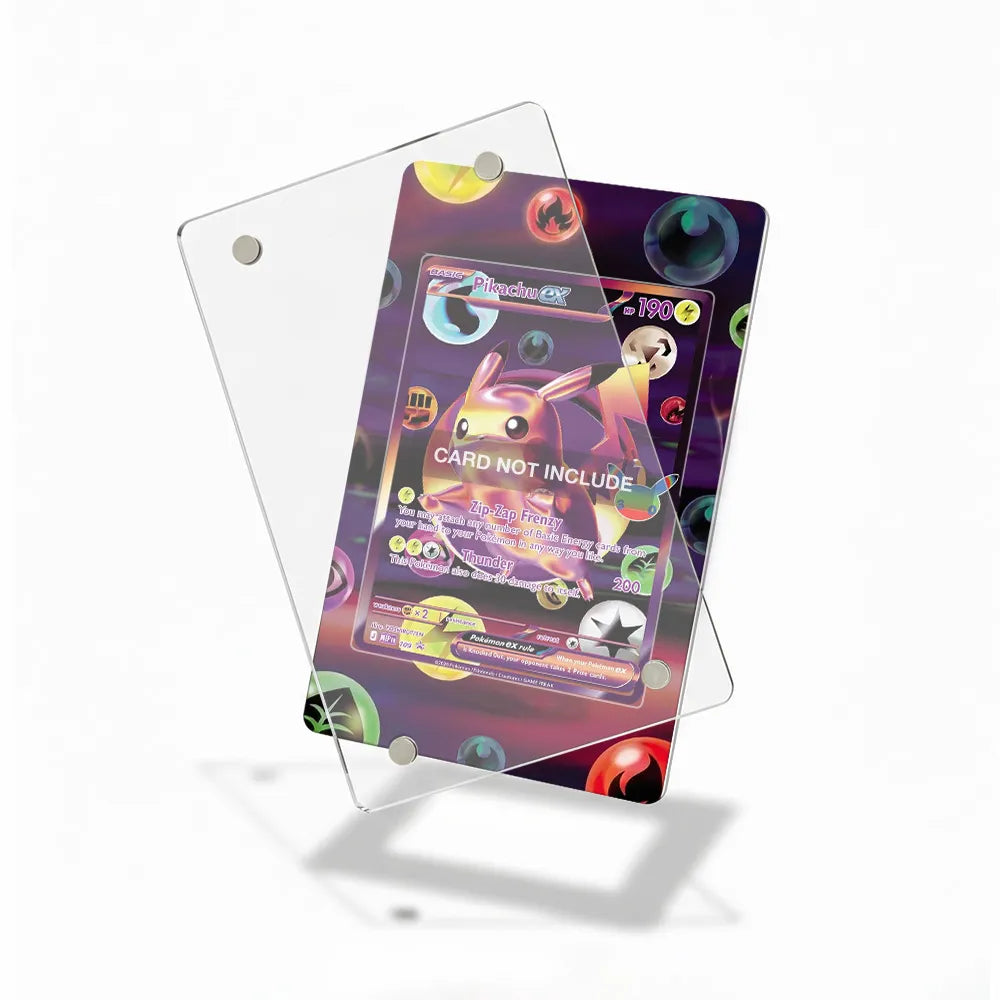 Pikachu ex 109 Promo MEP 30th Anniversary Extended Art Display Cases - Magnetic Case - Detail View