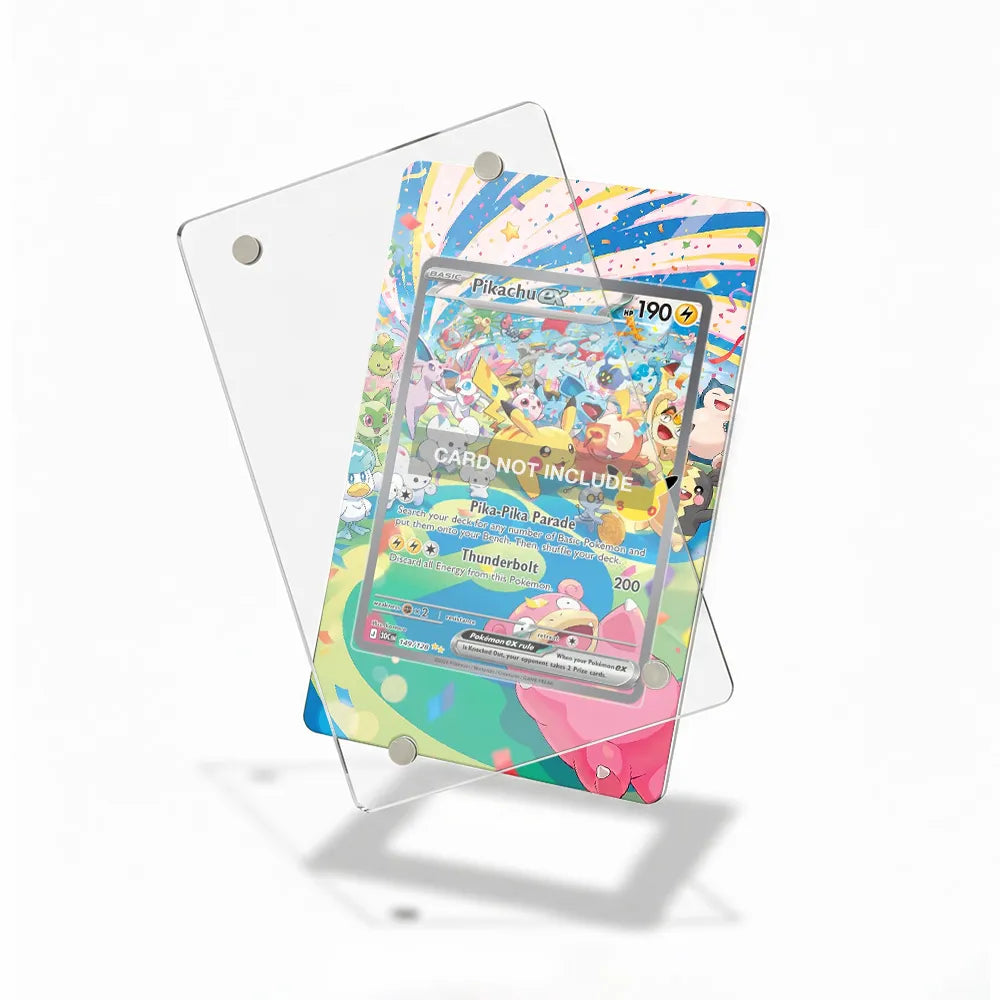 Pikachu ex 149-128 Special Illustration Rare Pokemon Cards Custom Art Display Cases - Magnetic Case - Detail View