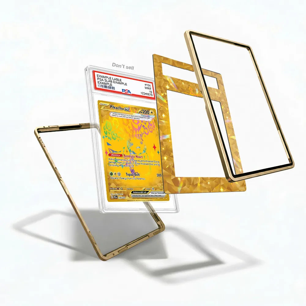 Pikachu ex 179-131 Gold Hyper Extended Art Display Cases - PSA Slab Case - Detail View
