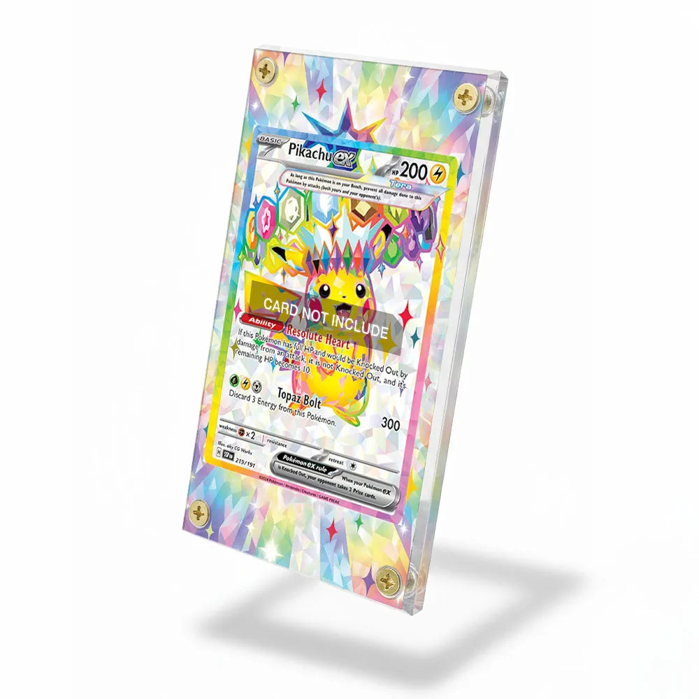 Pikachu ex 219-191 Scarlet & Violet Extended Art Display Cases - Screws Case - Side View
