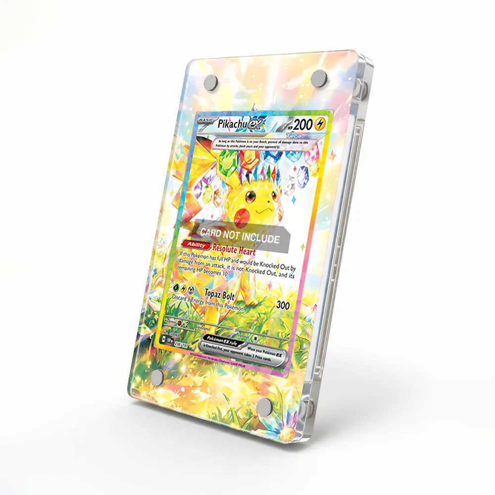 Pikachu ex 238-191 SIR SAR Surging Sparks Extended Art Display Cases - Magnetic Case - Side View