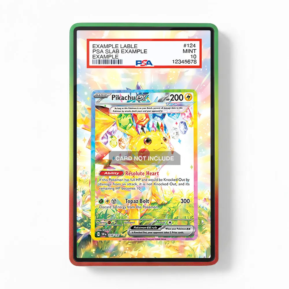 Pikachu ex 238-191 SIR SAR Surging Sparks Extended Art Display Cases - PSA Graded Guard Case - Front View